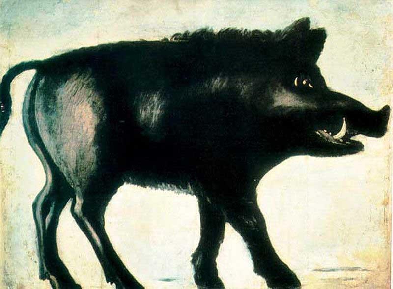 Niko Pirosmanashvili A Black Wild Boar Sweden oil painting art